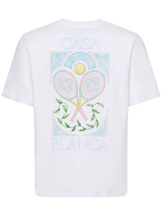 Casablanca Tee White Tennis Pastel