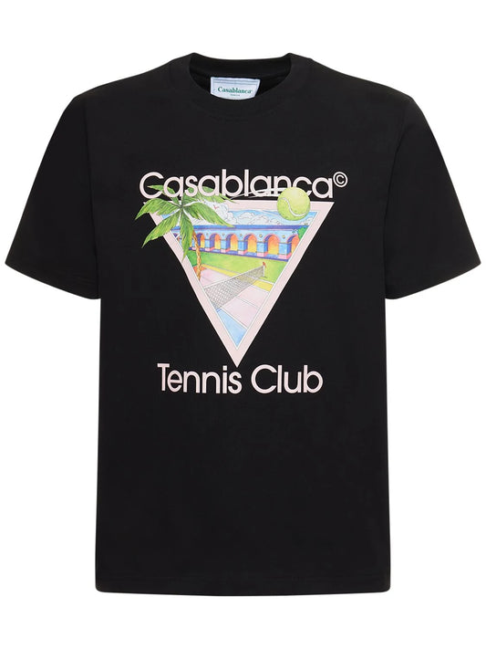 Casablanca Tee Black Tennis Club