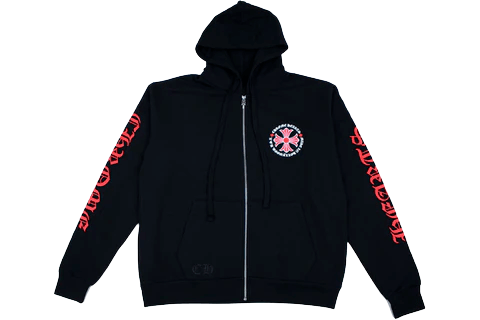 Hoodie Zip Up Chrome Hearts Made in Hollywood Plus Cross